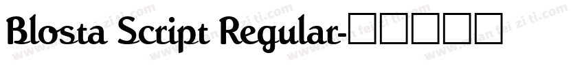 Blosta Script Regular字体转换